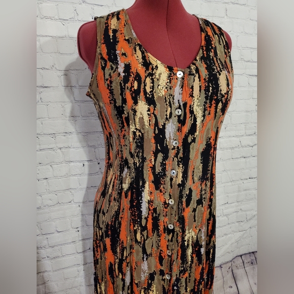 💙Flowy Button Up Sleeveless ‘Sears’ Dress - Picture 2 of 7